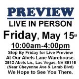 PREVIEW LIVE IN PERSON - Friday, May 15th