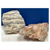 N - LOT OF TWO COLLECTIBLE ROCKS (G22)