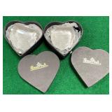 11 - TWO ROSENTHAL CRYSTAL HEARTS (M140)