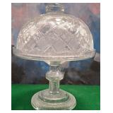 11 - VINTAGE PEDESTAL DISH WITH CLOCHE (M161)