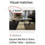 393 - METAL & GLASS COFFEE & SIDE TABLES