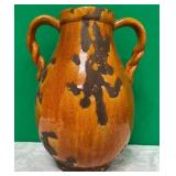 11 - LARGE CRACKLE GLAZE FLOOR VASE
