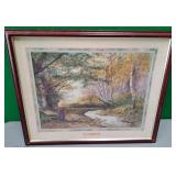 SW - FRED HINES 'AUTUMN BEECHES' ARTWORK FRAMED