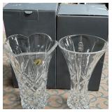 N - TWO WATERFORD CRYSTAL VASES (G11)