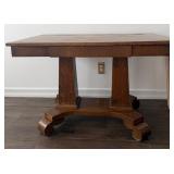 393 - DOUBLE PEDESTAL CONSOLE TABLE
