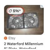 11 - WATERFORD CRYSTAL PLATE SET