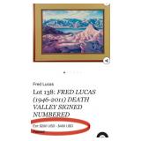 393 - FRED LUCAS 'DEATH VALLEY' LANDSCAPE ARTWORK