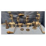 443 - ANTIQUE MEAT GRINDER COLLECTION