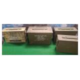 11 - FOUR METAL AMMUNITION BOXES (M39)