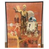 483 - FRAMED STAR WARS DROID POSTER