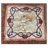 483 - VINTAGE PATRIOTIC EMBROIDERED TEXTILE
