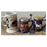 S - NASCAR COLLECTOR BEER STEIN MUGS
