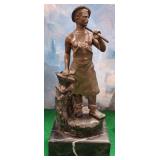 11 - BRONZE SCULPTURE ON MARBLE BASE (M168)