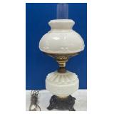 N - MILK GLASS TABLE LAMP (G31)