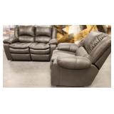 11 - PLUSH RECLINING LOVESEAT AND CHAIR