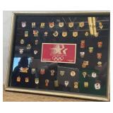 483 - 1984 OLYMPIC PIN COLLECTION DISPLAY