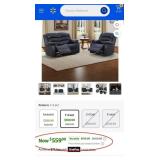 393 - RECLINING CHAIR & LOVESEAT