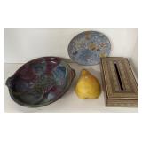 11 - DECORATIVE POTTERY AND TRINKET LOT