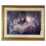 393 - JULES GRUN 'THE DINNER PARTY' ART FRAMED
