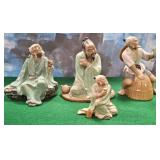 11 - FOUR CHINESE MUD MEN FIGURINES (M74)