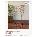 326 - SIX PIECES PIER 1 RIOJA CHAMPAGNE FLUTES