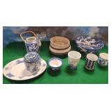 11 - BLUE WHITE ASIAN DECOR LOT