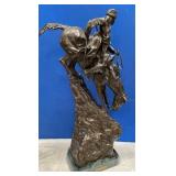 N - REMINGTON 'MOUNTAIN MAN' BRONZE SCULPTURE