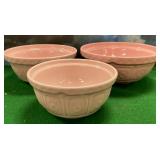 11 - MASON CASH POWDER PINK EARTHENWARE BOWLS