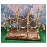 11 - BRASS FIREPLACE TOOL HOLDER