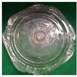 11 - VINTAGE GLASS PEDESTAL DISH (M44)