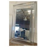 483 - LARGE SILVER FRAMED WALL MIRROR