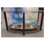 11 - GLASS TOP ACCENT TABLE