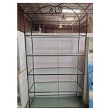 11 - WROUGHT IRON & GLASS DISPLAY SHELVING