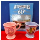 N - TWO COLLECTIBLE MUGS, HARDBOUND BOOK (N75)