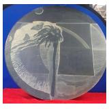 N - ETCHED METAL WALL ART 38"DIA (N126)