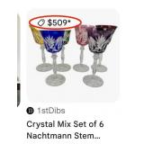 11 - SIX BOHEMIAN CRYSTAL STEMWARE (C4)
