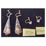 502 - TWO PAIR STERLING SILVER EARRINGS (R36)