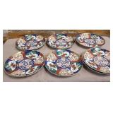 11 - SEVEN VINTAGE JAPANESE GOLD IMARI PLATES (B45