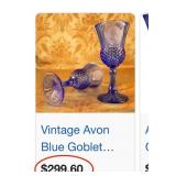 11 - FOUR AVON GEORGE WASHINGTON GOBLETS (C9)