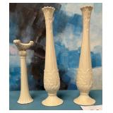 11 - THREE LENOX PORCELAIN BUD VASES (T19)