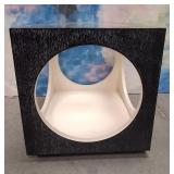 11 - MODERN CUBE SIDE TABLE WITH TEMPERED GLASS