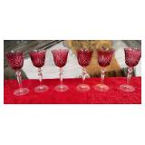 11 - SIX PIECES VINTAGE CRYSTAL STEMWARE (C2)