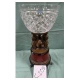 11 - CUT CRYSTAL & BRONZE CENTERPIECE BOWL (C208)
