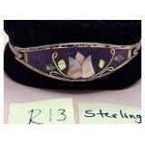 502 - STERLING SILVER INLAY BRACELET (R13)