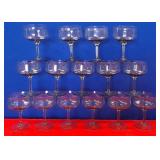 N - 15 PIECES OF STEMWARE (N59)