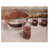 11 - MID-CENTURY MODERN PUNCH BOWL & GLASSES