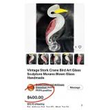 11 - ART GLASS BIRD FIGURINE (B1)