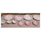 11 - VINTAGE PINK TRANSFERWARE DISHWARE (B82)