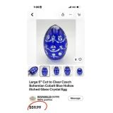 11 - FOUR PIECES COBALT BLUE ART GLASS (C15)