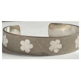.925 STERLING SILVER CLOVER CUFF 27GRAMS (PP10)